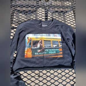 Seinfeld Cropped Black Long Sleeve T-shirt Women's Size Small